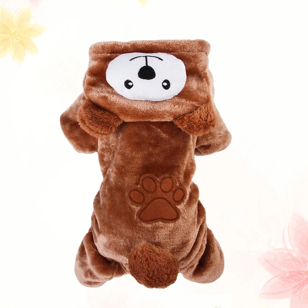 

Warm Dog Coat Polar Fleece Soft Transforming Outfits Small Pet Winter Clothes Fashion Bear Shaped Design Comfortable for Outdoor