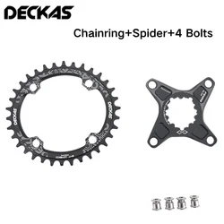 DECKAS 104BCD 6mm Offset for SR Chainring for SR DM 32T 34T 36T 38T Oval/Round for Mountain Road Bike Ultralight Tooth Plate