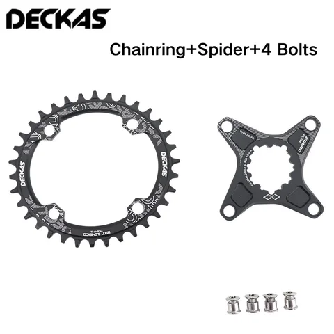 DECKAS 104BCD 6mm 오프셋 forGXP 체인링 forSRAM DM 32T 34T 36T 38T 산악 도로 자전거 초경량 치아 플레이트 용 타원형/원형