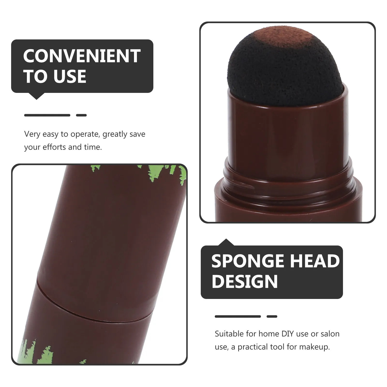 Hair Root Concealer Powder & Sponge Pen – Waterproof Hairline Shadow for Thickening & Natural Coverage