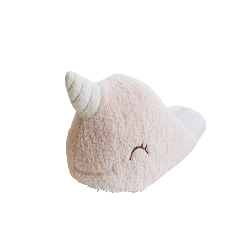 Narwhal Shaped plush Slippers winter Indoor warm Suede Slippers woman Non-slip cute Animal Slippers Autumn Winter Couple Slipper