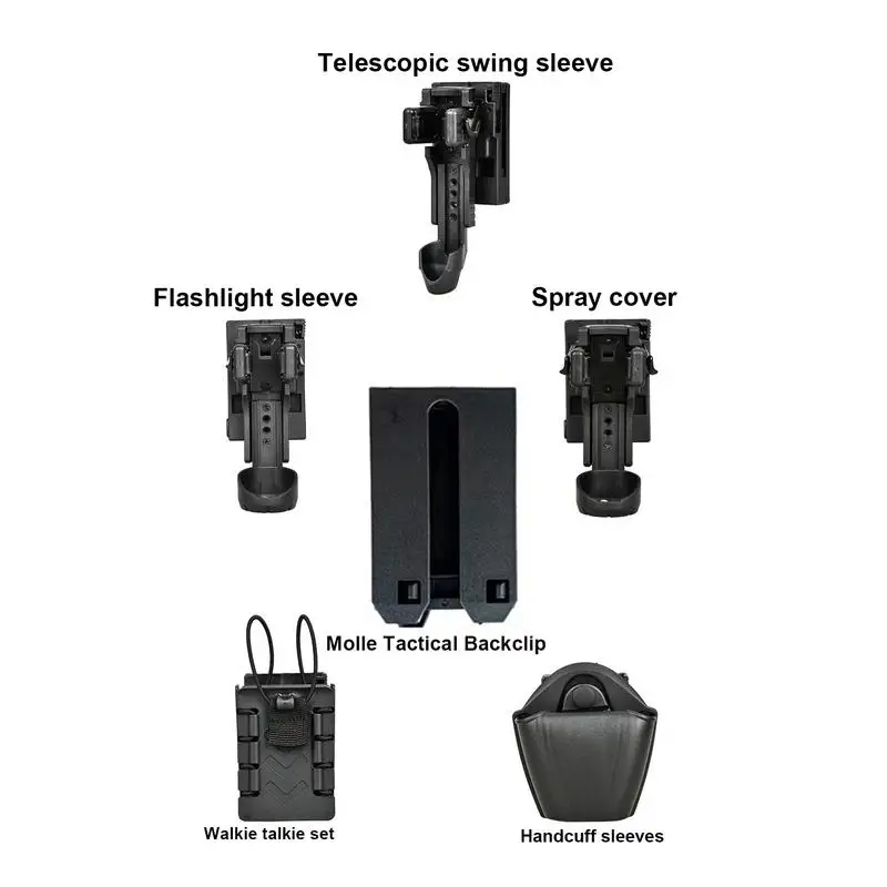 Flashlight Holster For Belt Rotatable Flashlight Carrier Gear Flashlight Belt Holder Light Carry Case Torch Holster With Lever