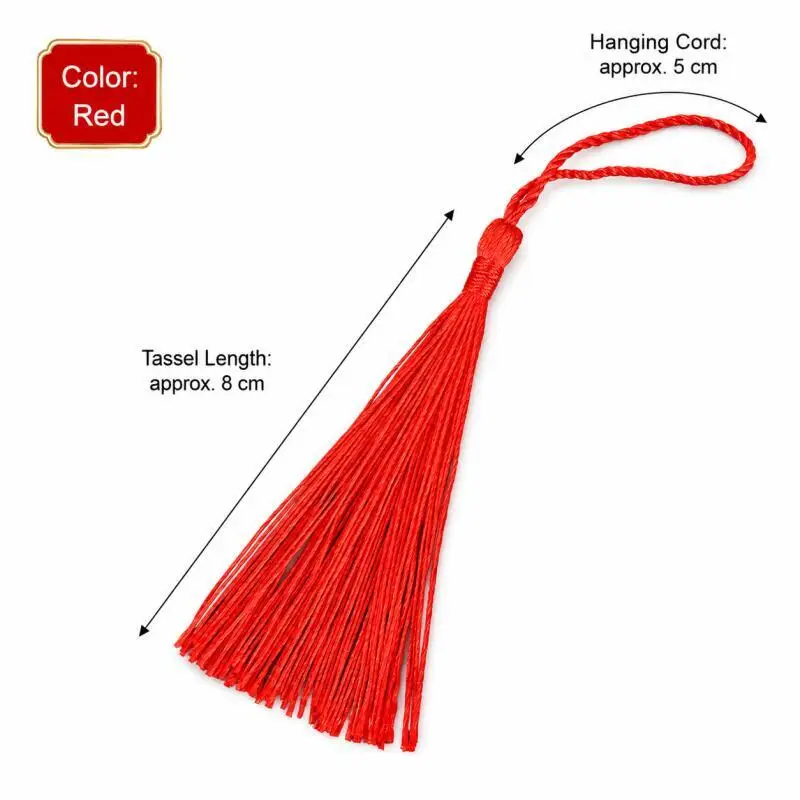 100/200/300pcs 13cm Silk Tassel Fringe Floss Bookmark Tassels Mini for DIY Jewelry Craft Souvenir Making Supplies