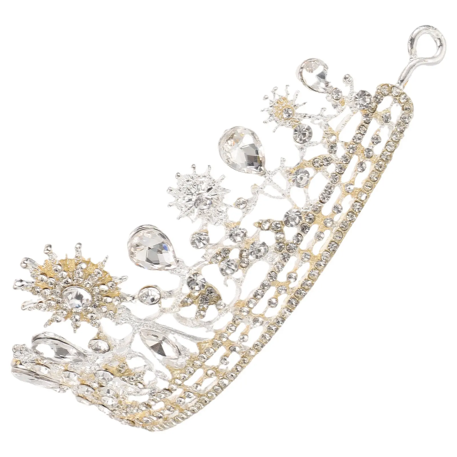 

1Pcs Rhinestone Crown for Bride Baroque Style Alloy Wedding Hair Decoration Chic Glittering Crown for Prom Party Anniversary