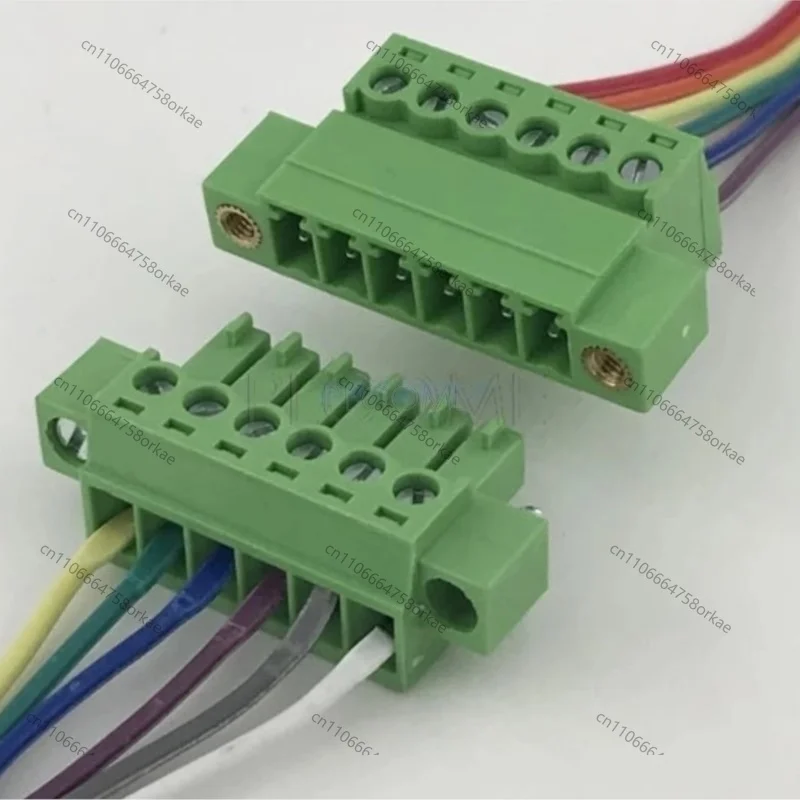 10 Sets 2EDGRK 15EDGKM Air Docking Solderless Plug-in Terminal Block with Edge Ear 3.81 5.08 Male Female Connector 2P~24P