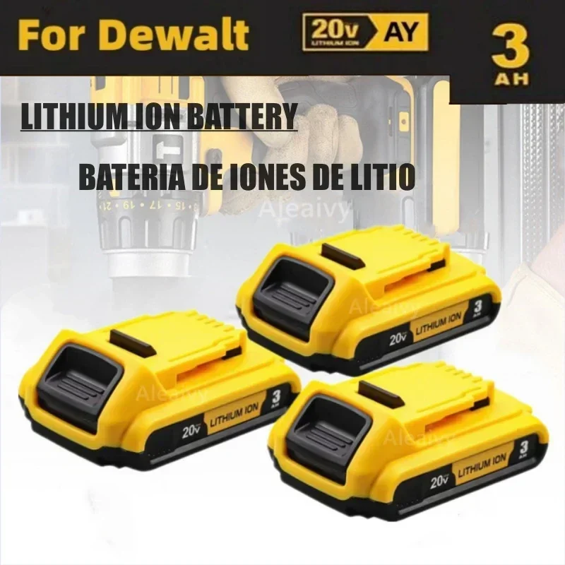 1-3pcs 20V 3Ah DCB203 Lithium Battery Replacement for DeWalt 18v 20Volt Max Lithium Ion Battery DCB206 DCB205 DCB204 Power Tools