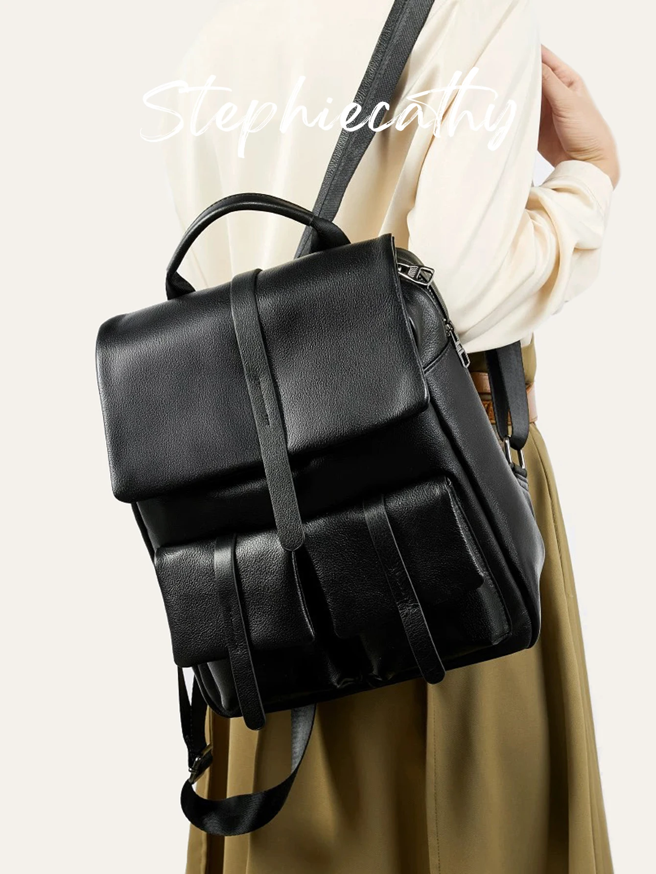 SC 럭셔리 정품 가죽 배낭 여성 대용량 가방 기능성 학교 가방 배낭 일일 여행 대학 휴가