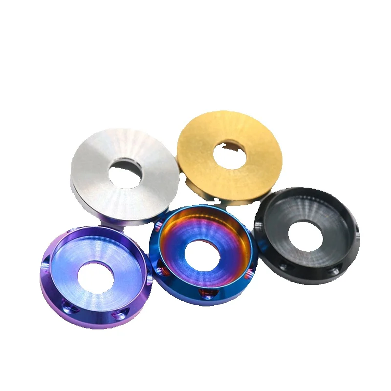 AliExpress NONE M5 M6 M8 M10 Titanium Washers Spacer Fancy Decoration Gasket For Bicycle Motorcycle Car Blue Purple/Blue//Gold/Black/silvery