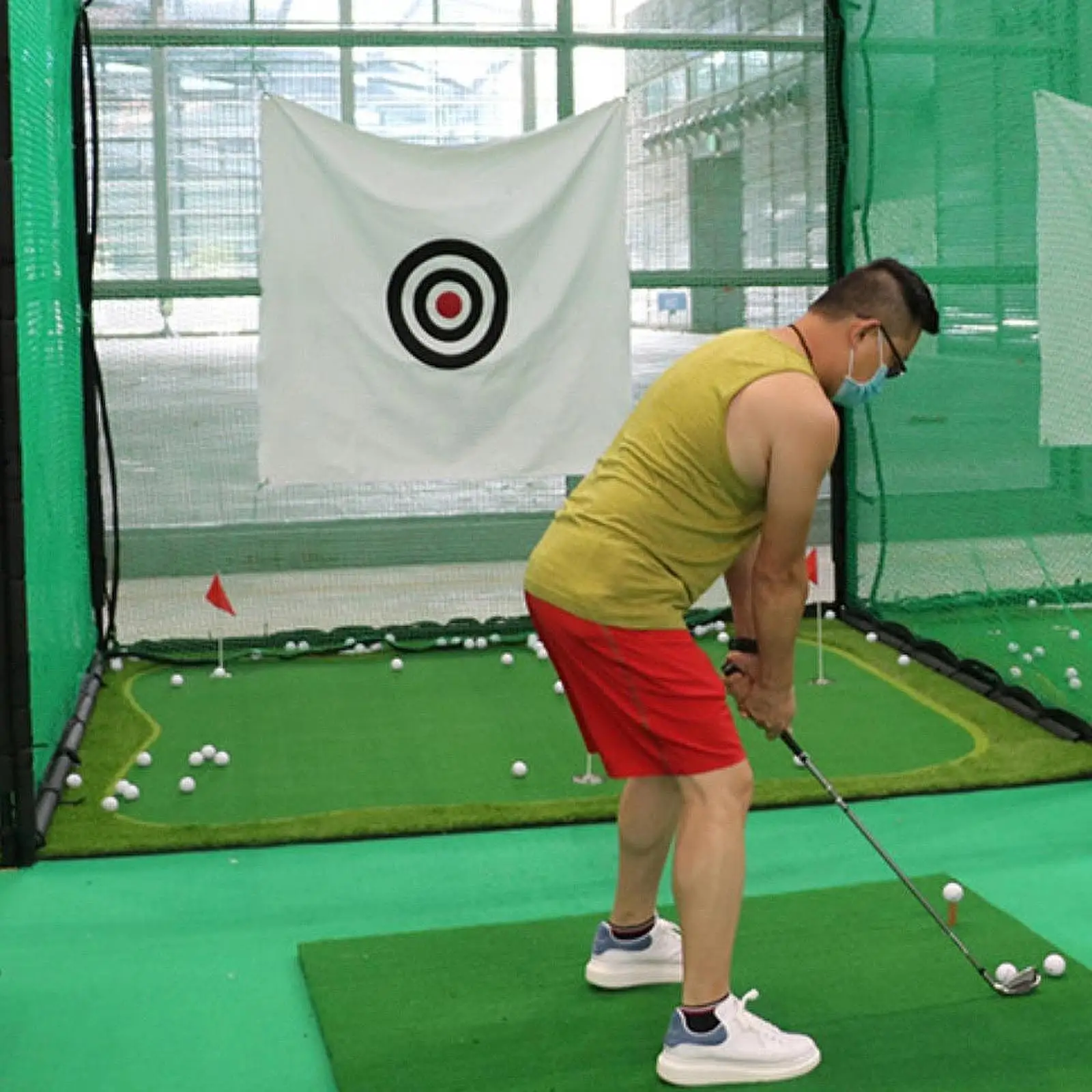Golf Hitting Cloth Canvas Golf Target for Backyard Golfer Outdoor Activities