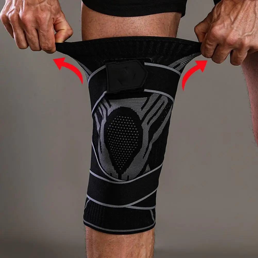 Gel Pad Knee Support Knee Brace for Men Adjustable Knee Brace with Side Stabilizers for Meniscus Tear 3d Compression for Acl
