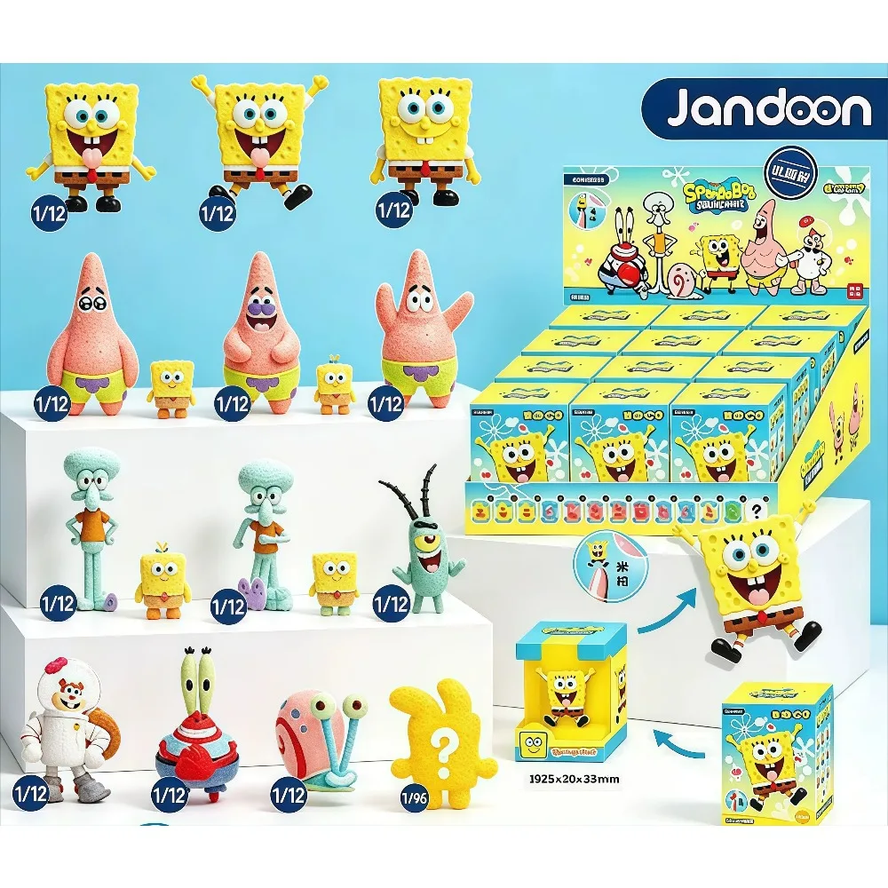 SpongeBob SquarePants Mini Figure Blind Box Toy Patrick Star Squidward Mr. Krabs Action Figure Miniature Scene Accessories