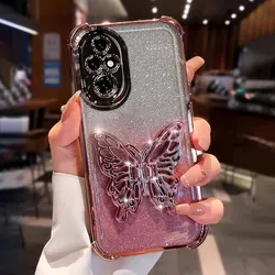 Luxury Bling Case for Honor 200 pro,Butterfly Holder Cover For Honor 200 pro Smart Maigc5 6 Lite X9A X9C Luxury Case Honor200pro