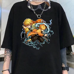 New Anime Agatsuma Zenitsu Print T Shirts Women Men Casual Round Neck Tees Top Summer Cool Loose Short Sleeve