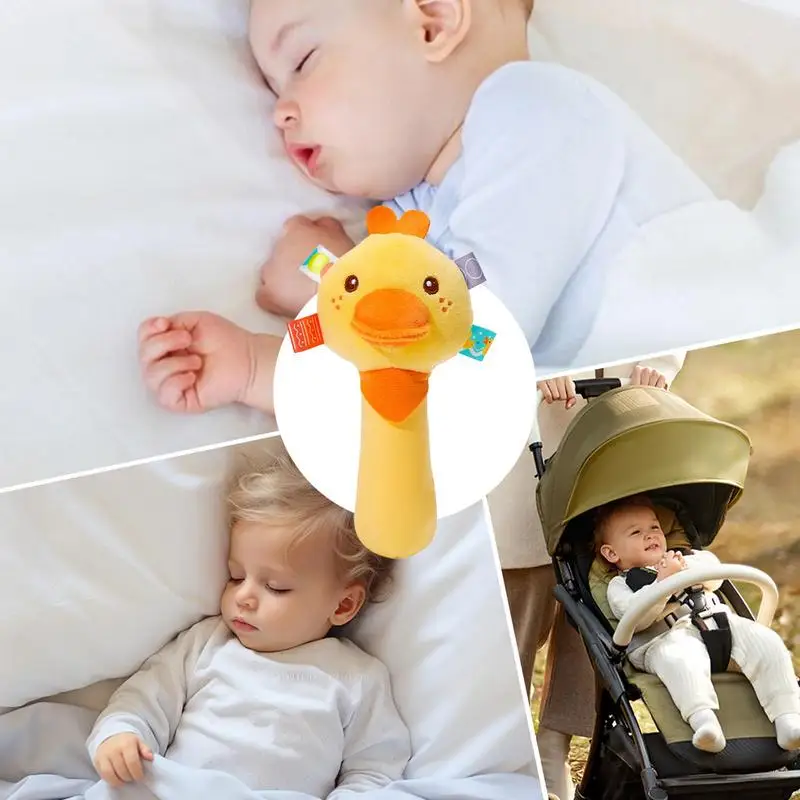 Soft Rattle ของเล่นสําหรับทารกตุ๊กตาสัตว์มือ Rattles การ์ตูนสัตว์ Rattles Sensory ของเล่นเพื่อการศึกษา Early สําหรับ 3-5 ปี