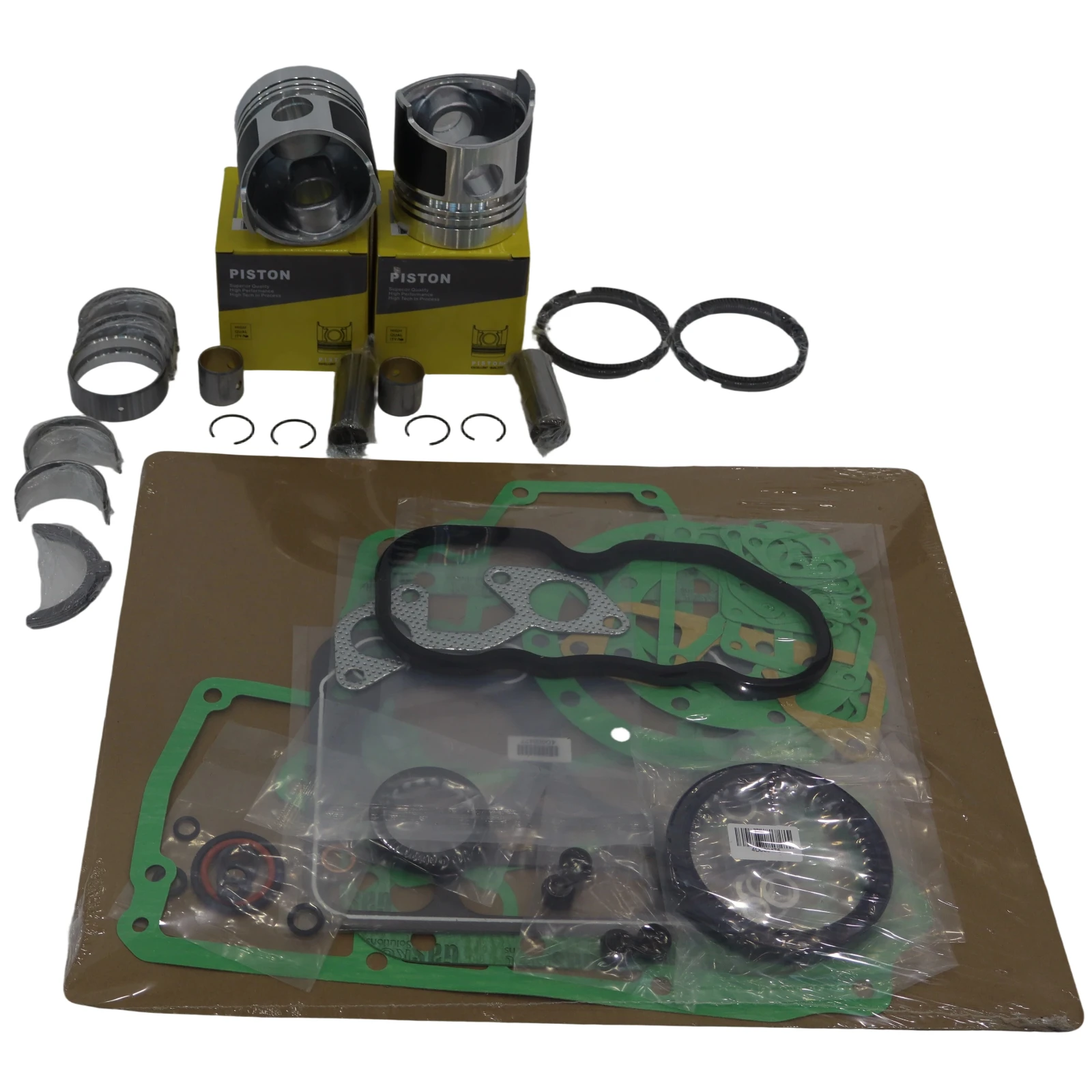 Overhaul Rebuild Kit (Piston set + Cylinder Liners + bearing set) Compatible for Kubota Z751 Engine