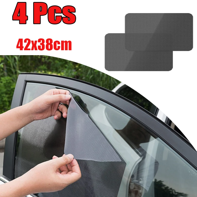 

42x38cm 4Pcs Car Sunshade Stickers PVC Sun Protection Side Window Sunshade Side Window Shield DIY Car Stickers Auto Exterior