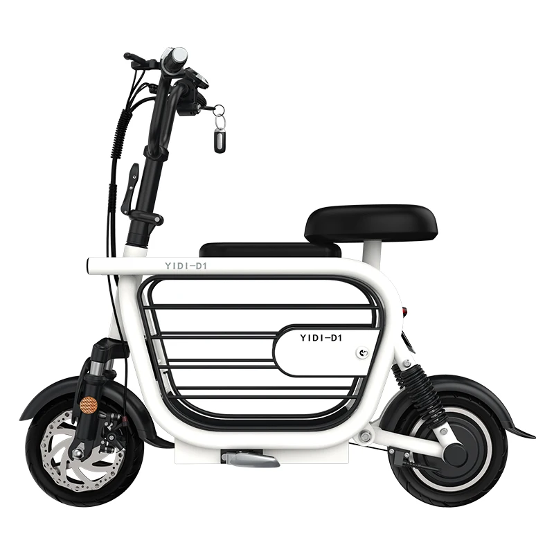 

48V 400W Foldable 11 Inch Tubeless Tyres 2 Wheel Pet Carrier Powerful Scooter Mini Electric Bicycle