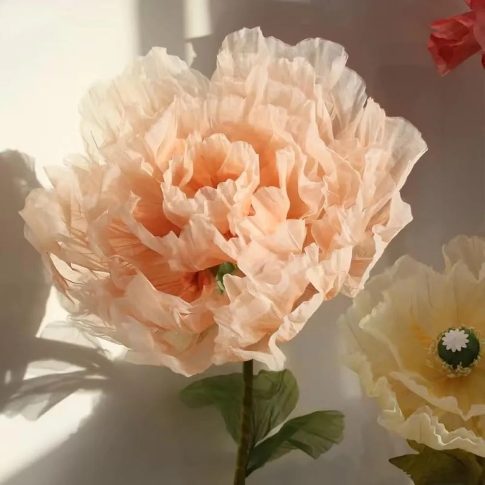 

Giant Flower Decoration with Light, 6.56 Ft Large Electric Auto-Open Organza Floral with Breathing Light for Wedding Birthday