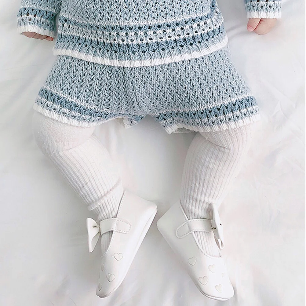 1 par de sapatos para caminhantes de bebês, 11cm de comprimento, 4Us, 3Uk, 19,5eu, branco, leve, sola macia, criança, prewalker, coração, bordado, elegante