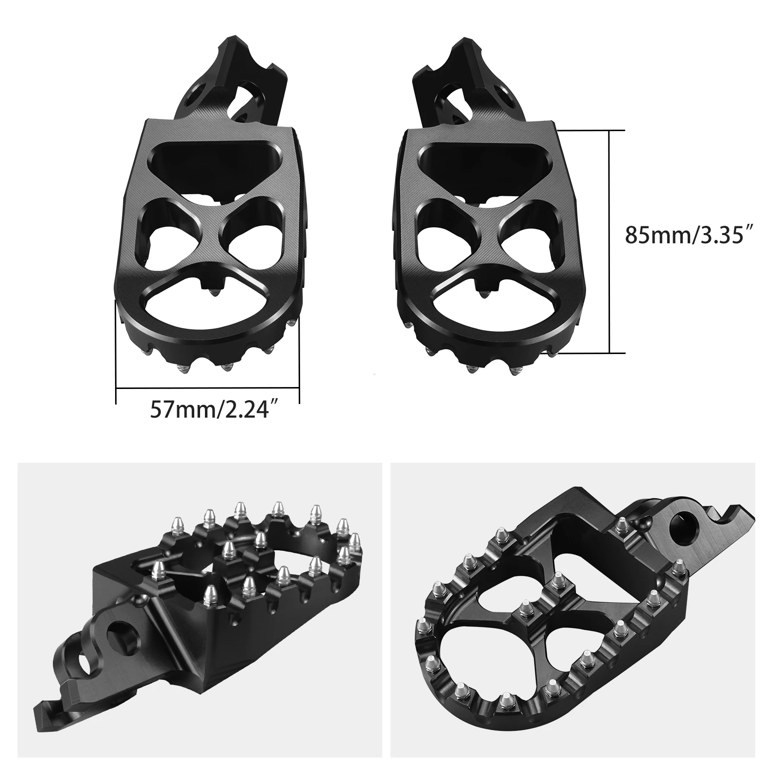 For Honda CRF1000L CRF250RALLY 2018-2019 CRF250L/M 2012-2019 CRF250R CRF450R 2004-2020 57MM Forged Aluminum Foot Pegs FootRest