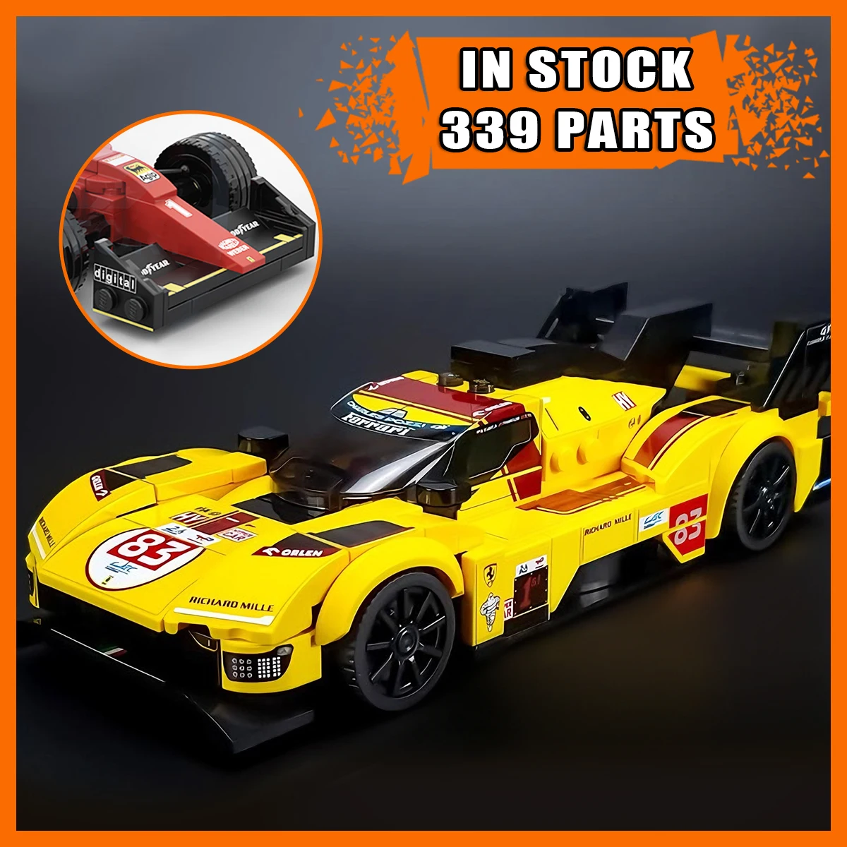 

Классический MOC-229928 499P гоночный спортивный автомобиль, модель строительных блоков, MOC DIY сборочная игрушка, подарок на день рождения для мальчиков и детей