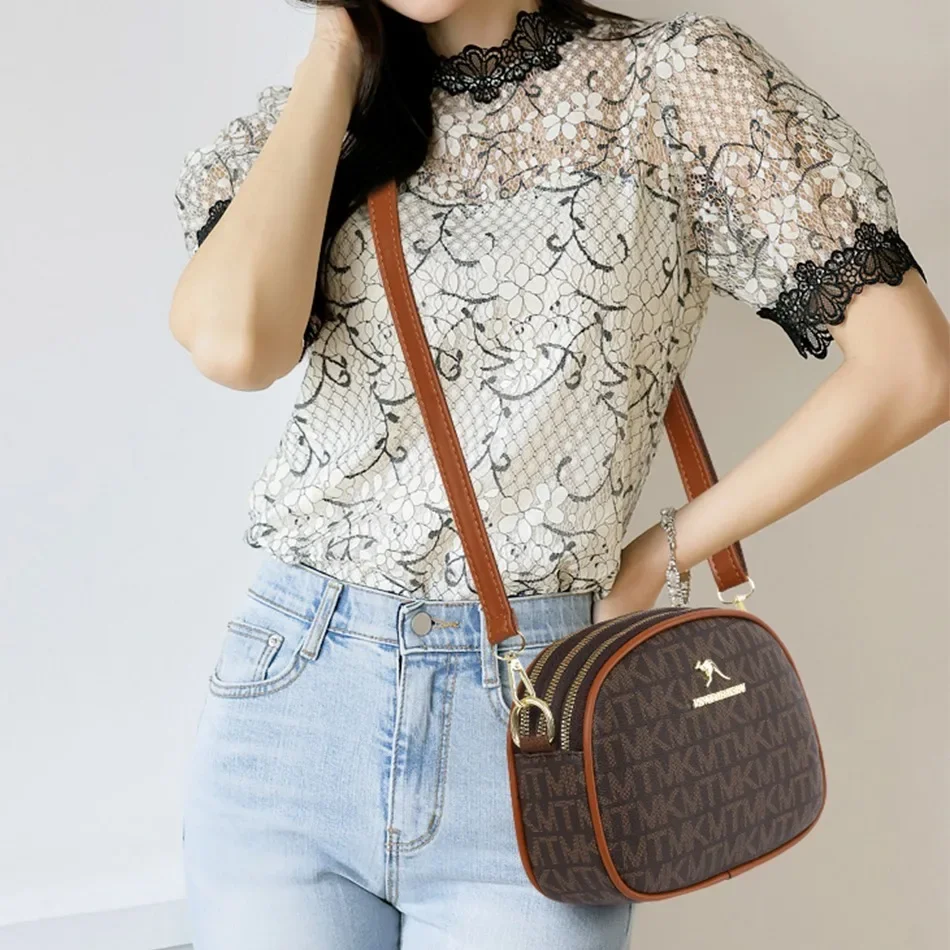 Designer 2024 New Pattern  Shoulder Bag for Women High Quality Portable Coffee Color Crossbody Bags Classic Trendy Circular Bag