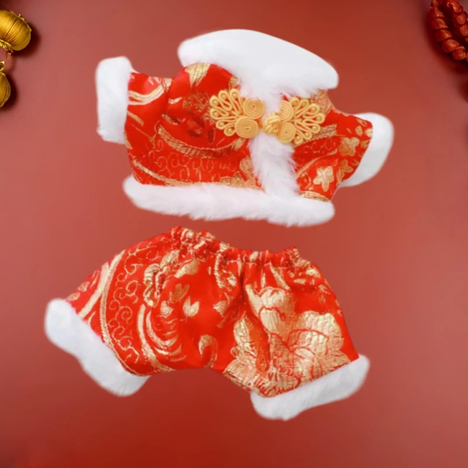 

2x новогодний топ и брюки для кукол, костюм одежды ручной работы для девочек-кукол 20 см