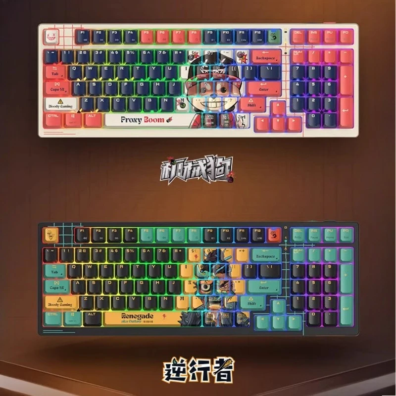 A4Tech Bloody Savage Impact WS98 Three Mode Wireless Mechanical Keyboard Ergonomic Hot Swap Mechanical E-sports Gaming Keybaord
