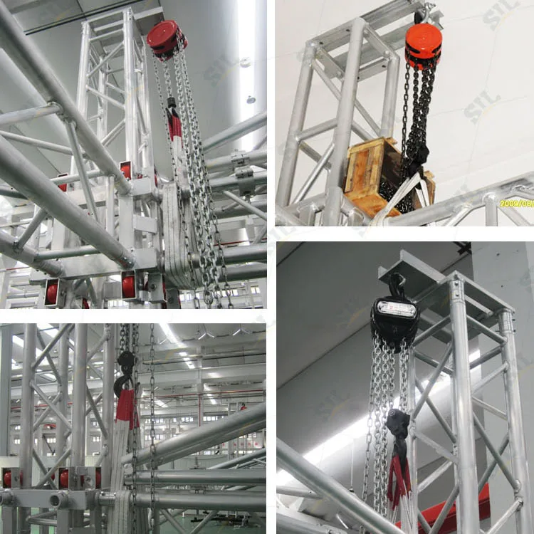 SIL Show Truss 2 Tons Electric Chain Stage Truss Hoist Manual Chain Block Hand Hoist For Truss Lifting