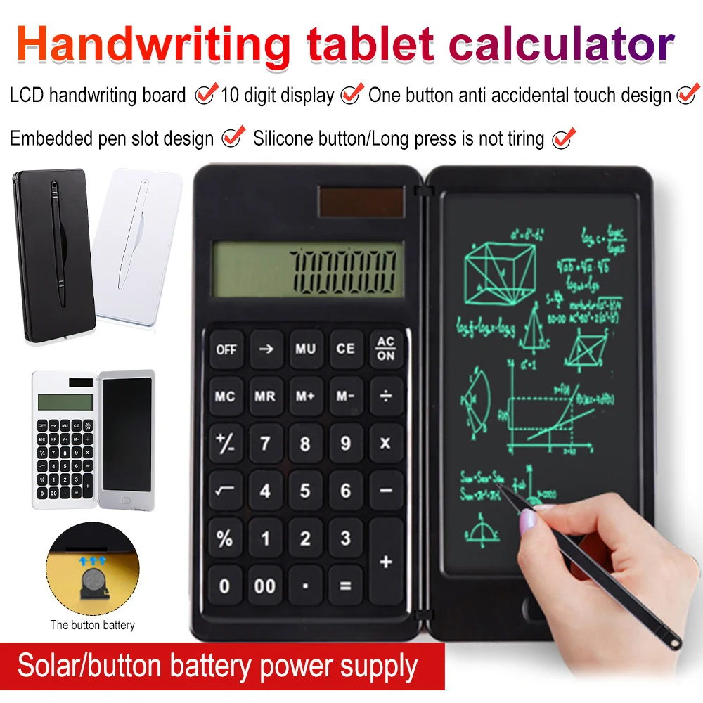 6.5 inch Creative LCD Writing Tablet with Calculator Digital Drawing Electronic Handwriting Pad Message Graphics Board Kids Toy
