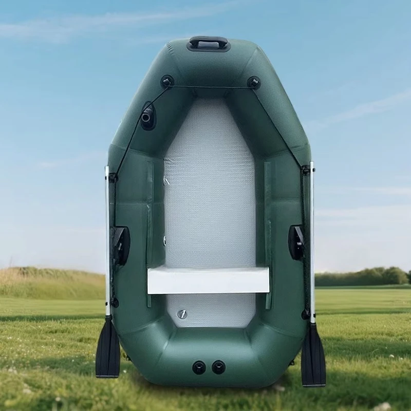 

6.9ft Inflatable PVC Fishing Kayak Lightweight Rowing Boat Dinghy Hovercraft with Air Deck Bottom