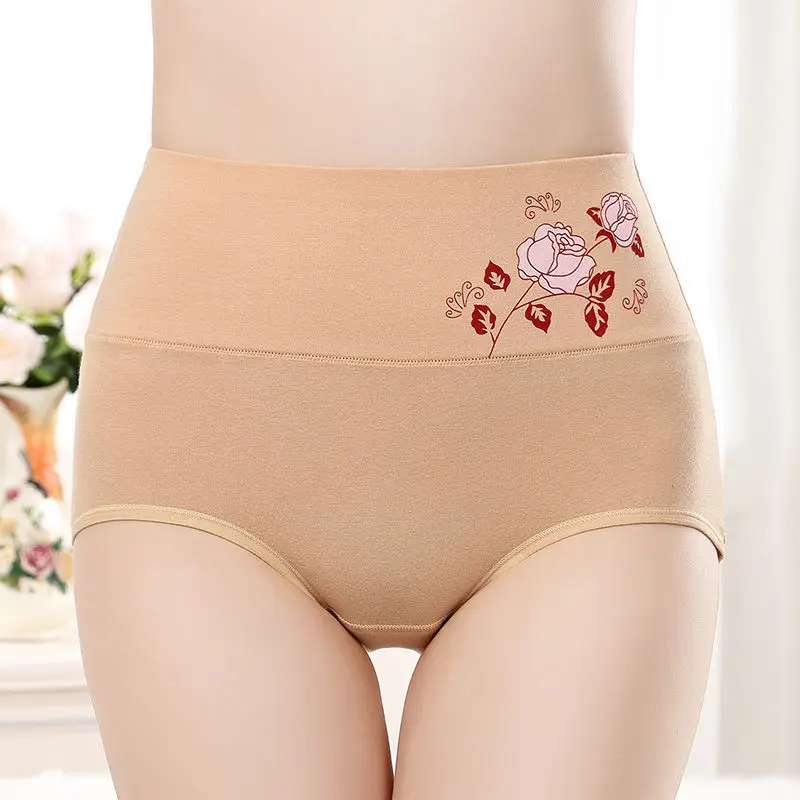 4PCS/set Plus Size Underwear Woman high waist Women's Panties Comfort Cotton Br… - Image 2