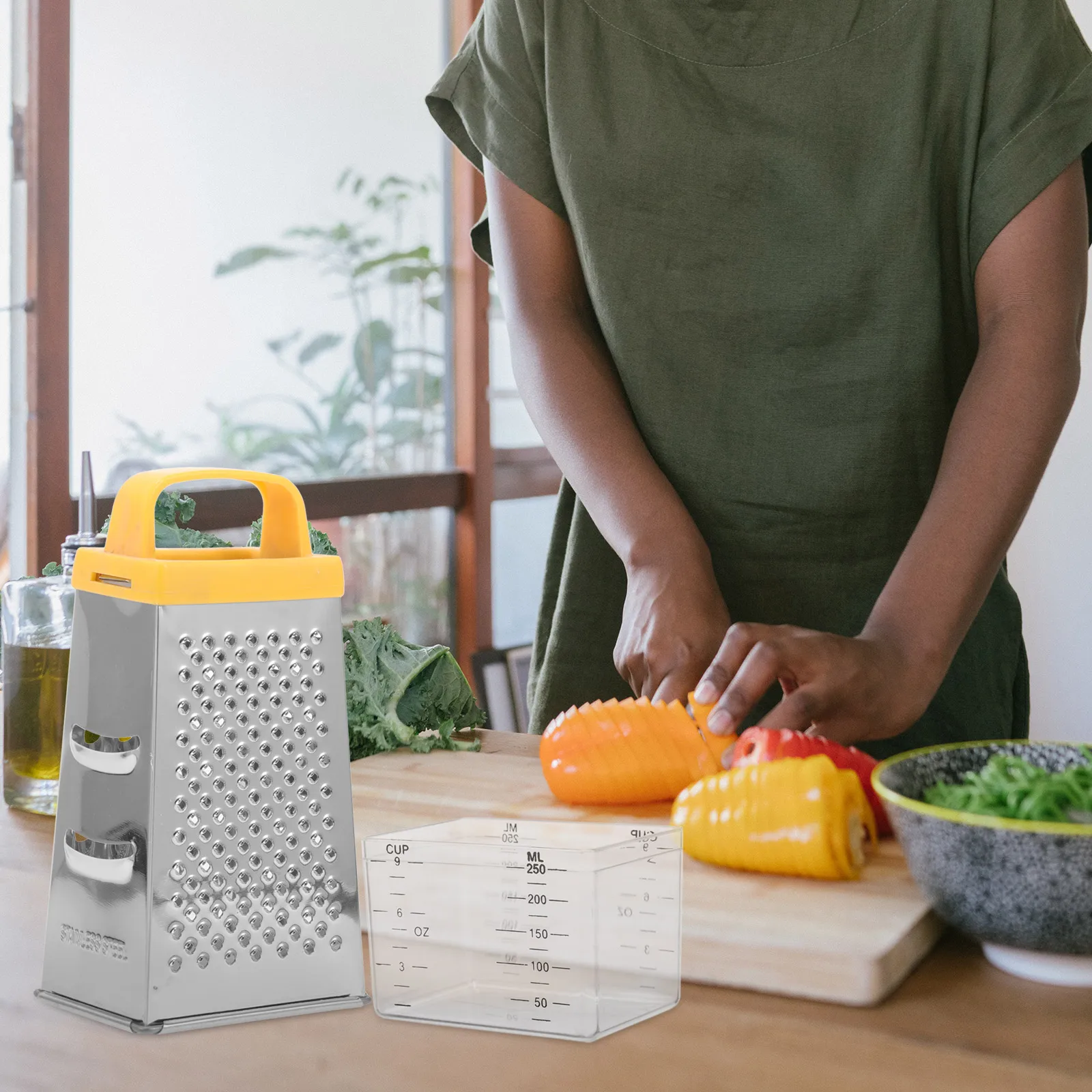 

Stainless Steel Cheese Grater Vegetable Slicer Kitchen Gadgets Non Slip H Multi Function Food Processor