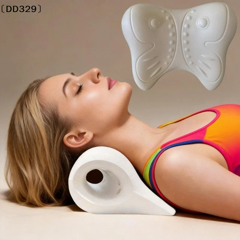 1Pcs C-Shaped Contour Fatigue Relaxation Neck Shoulder Relaxer Multi-Purpose Acupressure Design Cervical Support Massage〔DD329〕