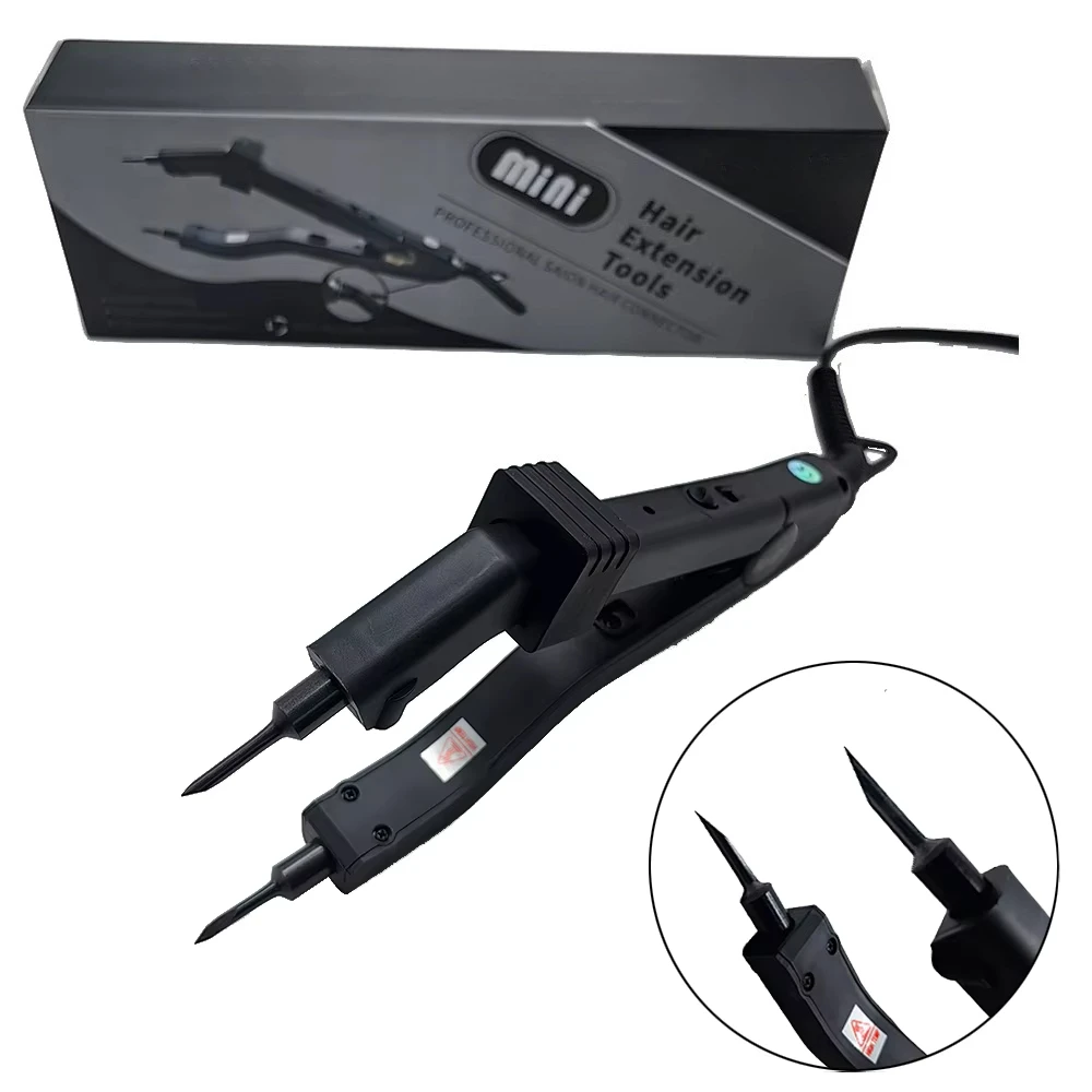 JR-609C Quality Black Plastic Heat Hair Connector Temperature Controllable Melt Glue Iron Hair Extension Pliers