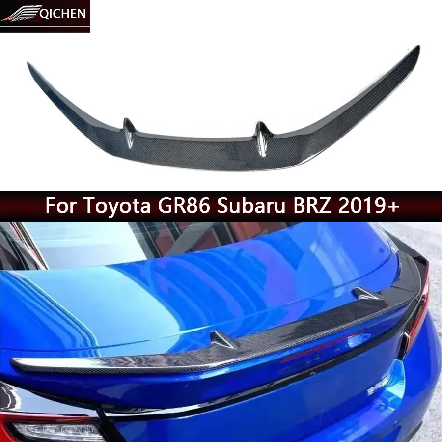 

For Toyota GR86 Subaru BRZ 2019+ Carbon Fiber Tail fins Rear Trunk Spoiler Guide Wing Car Rear Wing Car Accessories body kit