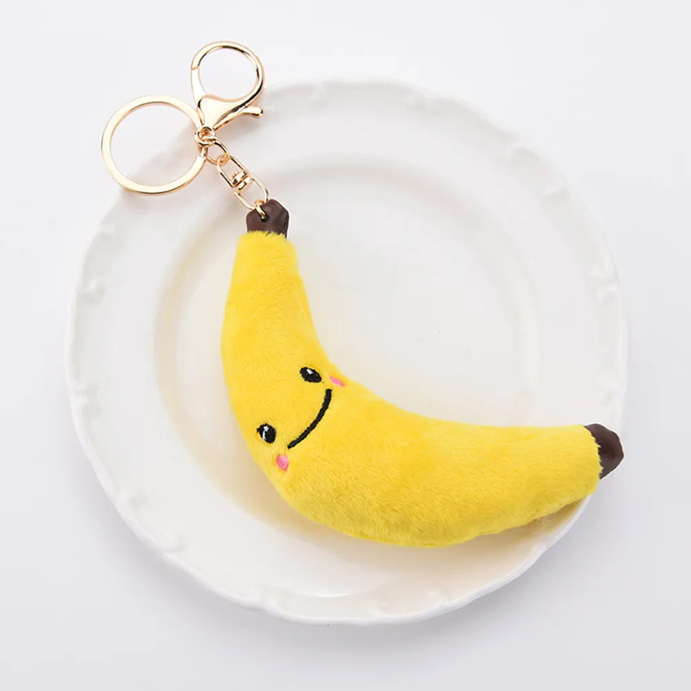 

7Pcs Premium Metal and Soft Material Vegetable Keychains for Bag Purse Car Keys Backpack Decoration Chic Gift Idea Hanging