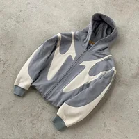 American  Retro Letter Printed Devil Pattern Hoodie Y2k Harajuku Casual Couple Zipper Hoodies Sweatshirt Fashion Street Clothing - Image 3