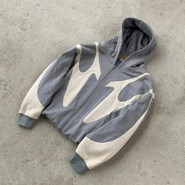 American Retro Letter Printed Devil Pattern Hoodie Y2k Harajuku Casual Couple Zipper Hoodies Sweatshirt Fashion Street Clothing 3 American Retro Letter Printed Devil Pattern Hoodie Y2k Harajuku Casual Couple Zipper – view 3