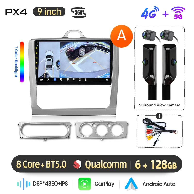 AWESAFE Draadloze CarPlay Android Auto Radio voor Ford Focus 2 3 Mk2 Mk3 2004 2005-2011 Auto Intelligent Systemen RDS GPS FM BT SWC