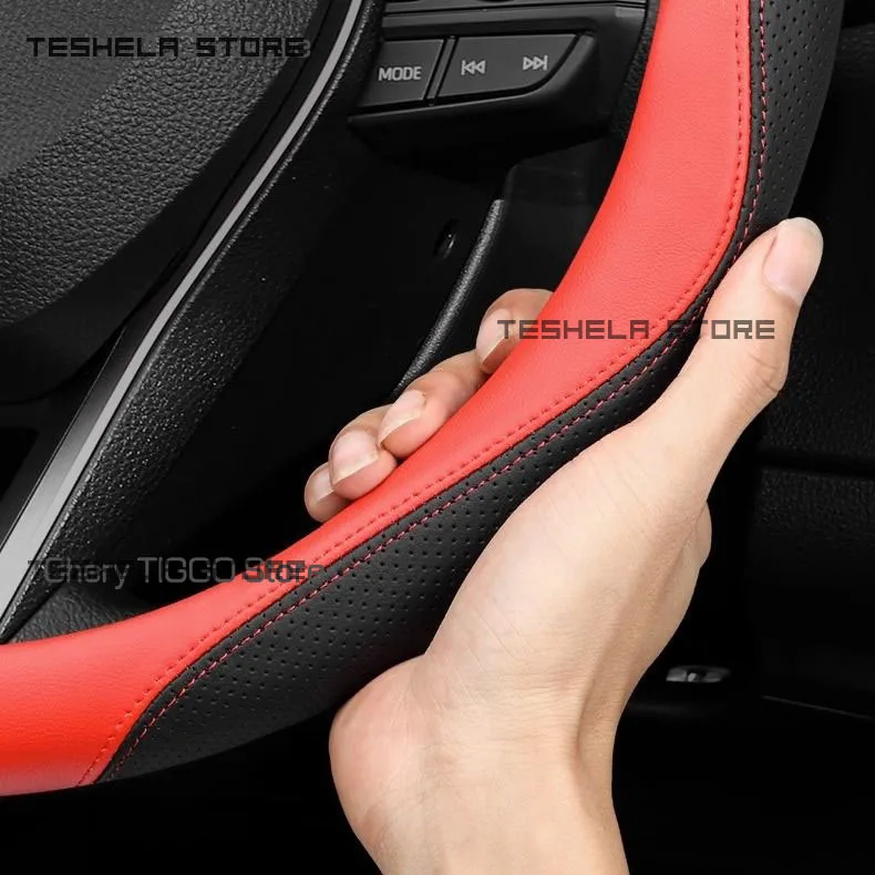 For Changan CS55 PLUS2023 2024 Steering Wheel Cover Breathable Anti Slip PU Leather Car Accessories