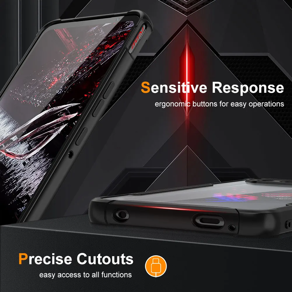 CaseFor ASUS ROG Phone 5 Case Gaming Protective Cover Air Trigger Compatible Shockproof Back Cover with Camera Screen Protection - view 4