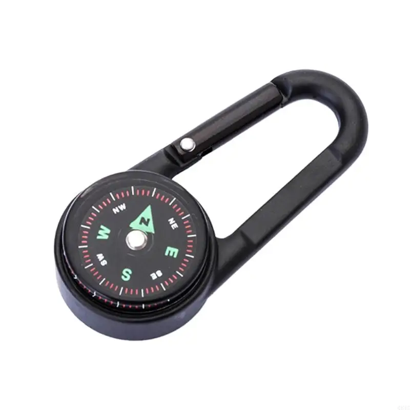 

Q84C Compass Carabiner Compass Keychain Mini Survival Compass Bag Pendant Gift for Summer Outdoor Camping Carabiner Compass