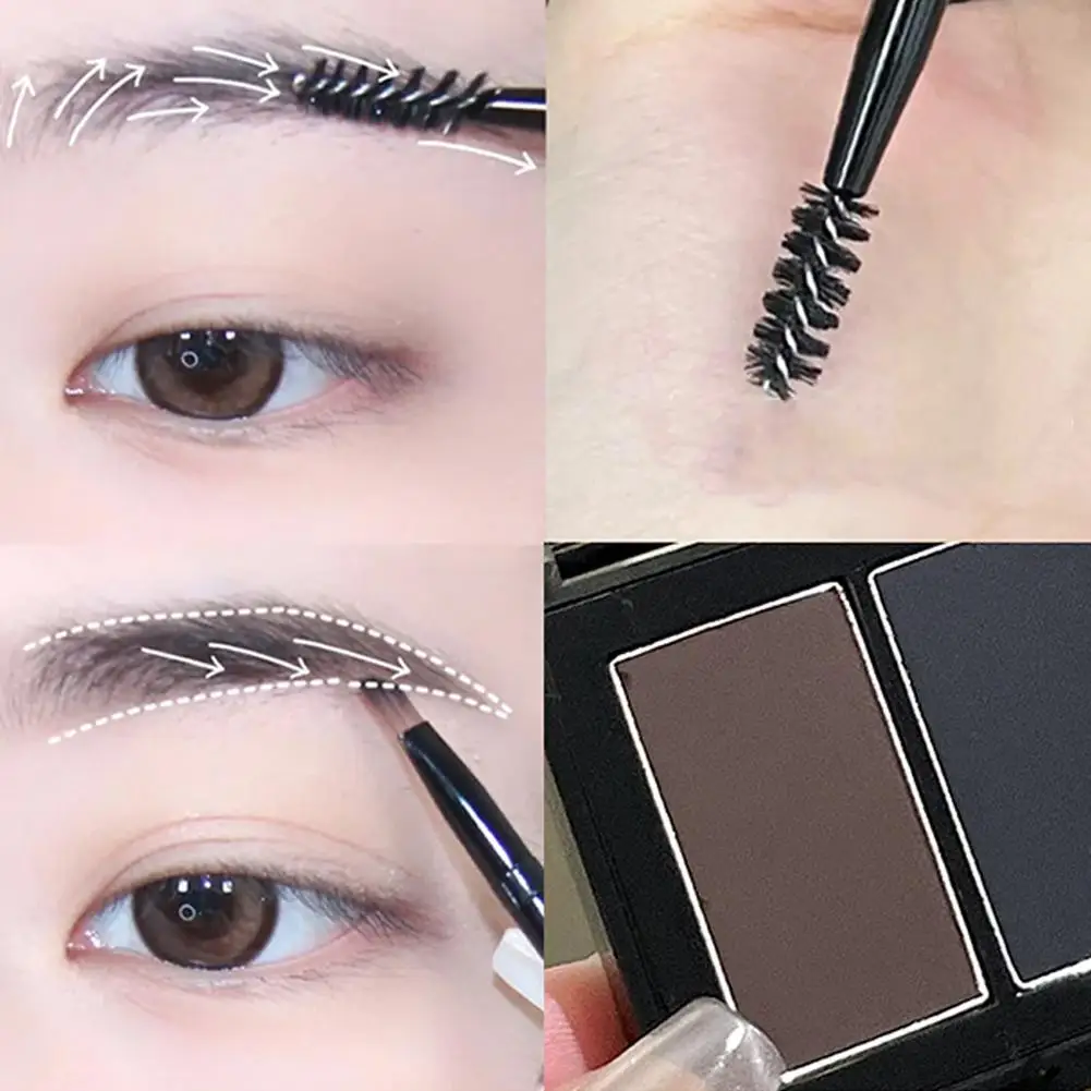 Double Color Eyebrow Powder Professional Makeup Palette Stamp Powder Eye Eyebrow Up Eye Enhancers Brow Brow Shadow Make Bro E9i5