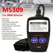 MS309 OBD2 Scanner Tool - Upgraded Version, Red and Black PVC Diagnostic Car Fault Code Reader with Advanced Check Engine Troubl