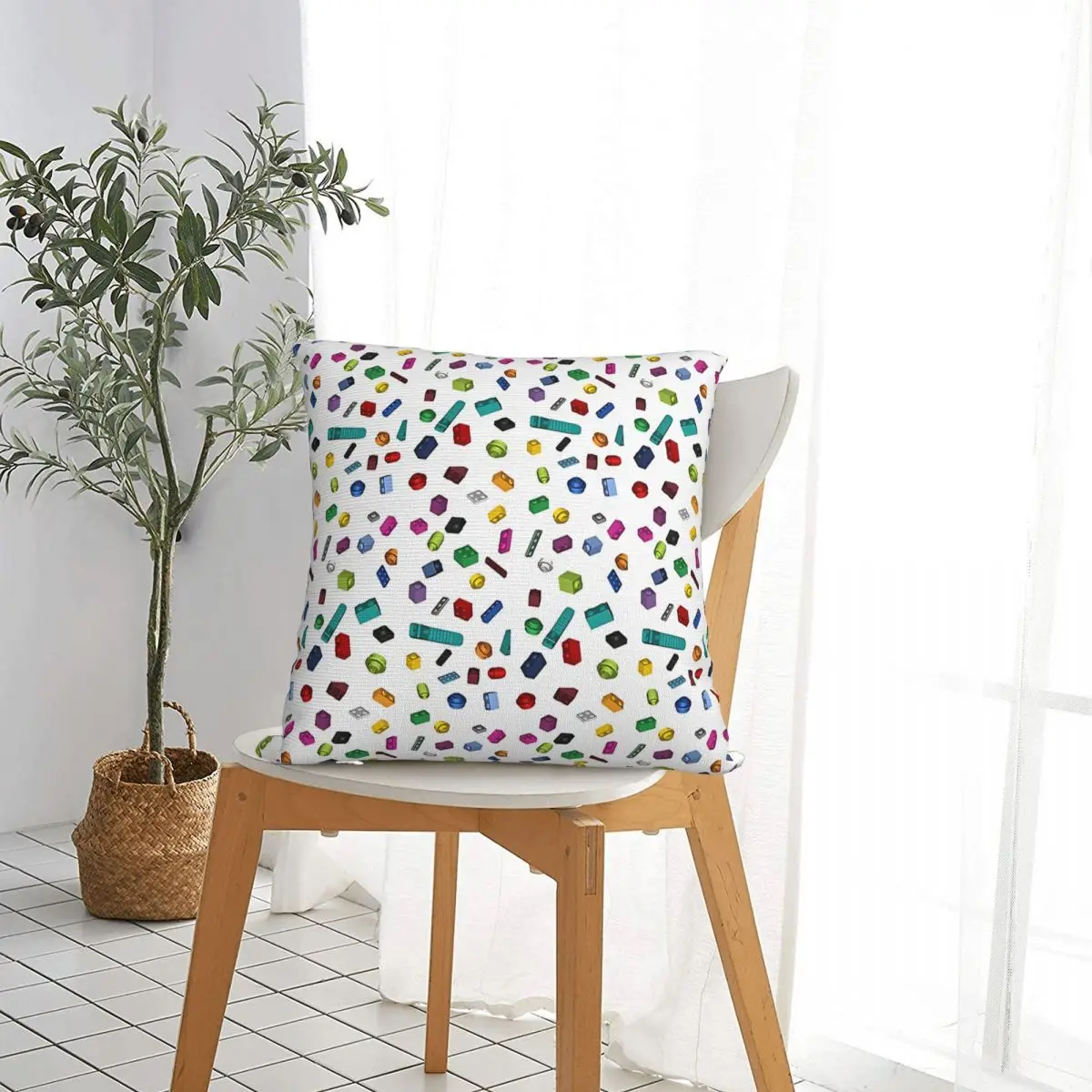 Building Blocks Falling Bricks Pillowcase Polyester Cushion Cover Decorative Throw Pillow Case Cover Home Drop Shipping 45*45cm