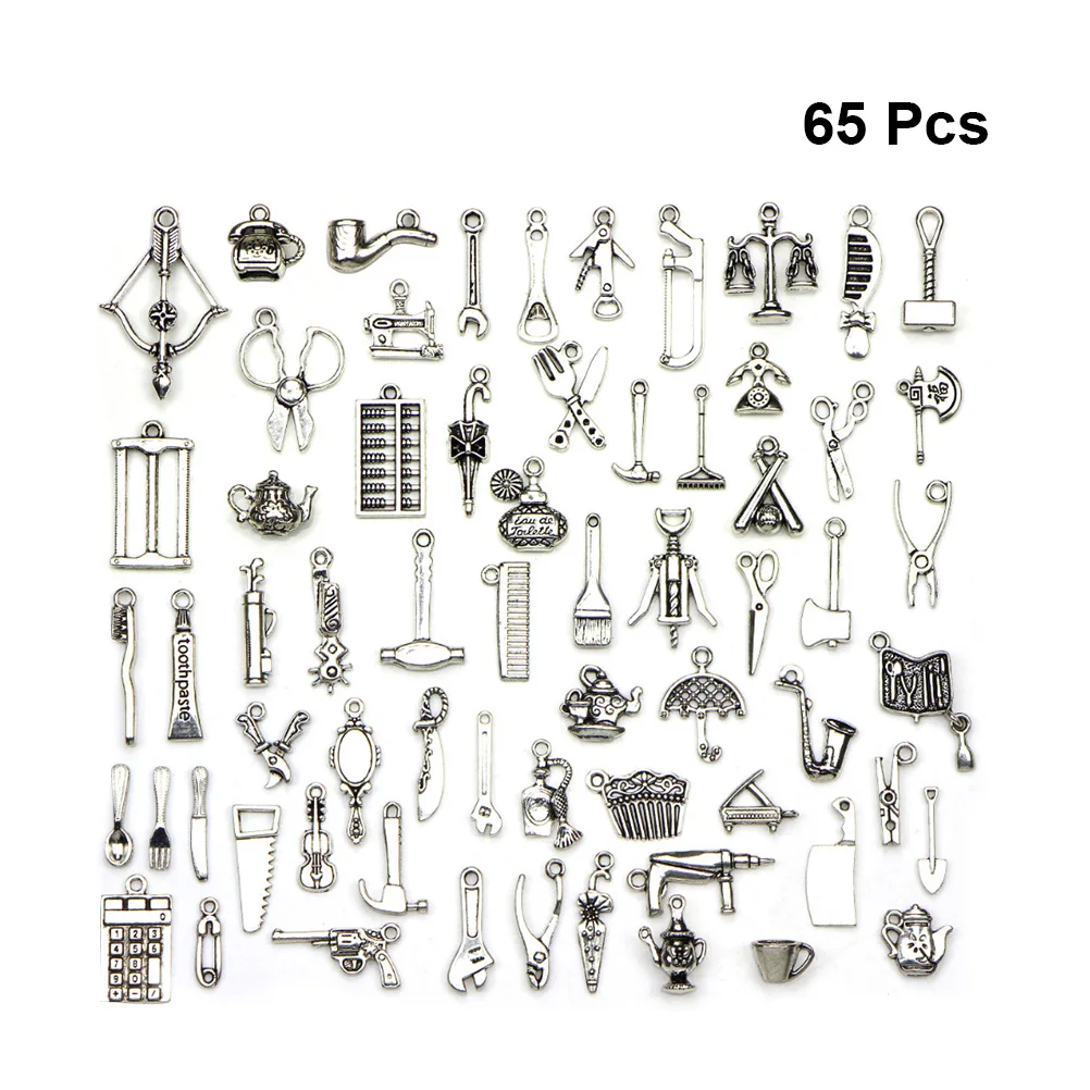 

65pcs Alloy Pendant Charm for Necklace Bracelet Earrings Making Jewelry Supplies Decorative Accessories Charm Findings DIY