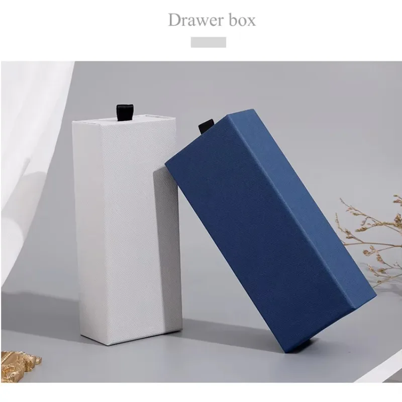 In Stock Glasses Packaging Box Drawer-Type Rectangular Cardboard Perfume and Cosmetic Storage Paper Box Aromatherapy Gift Box