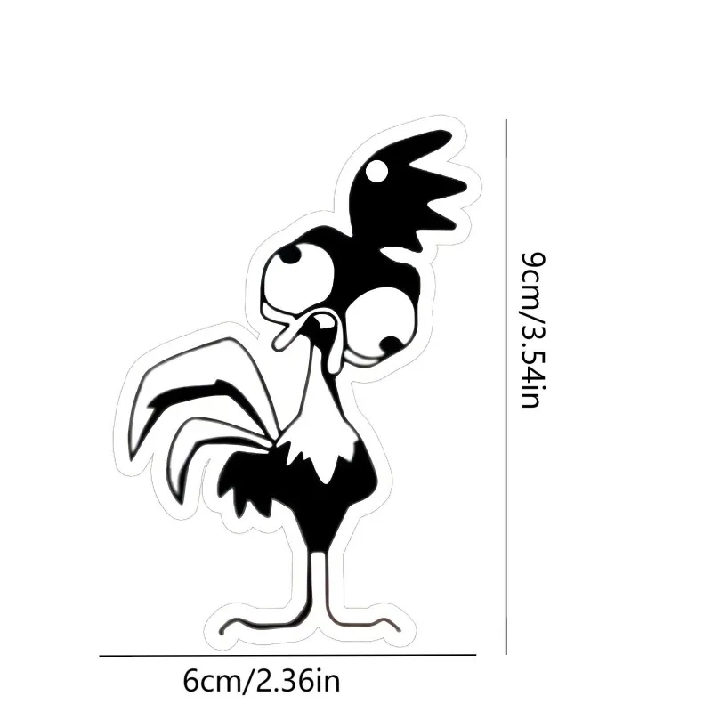 Car Air Freshener Funny Black White Cartoon Rooster Hanging Scent Card for Car Interior Rearview Mirror Ornament Gift