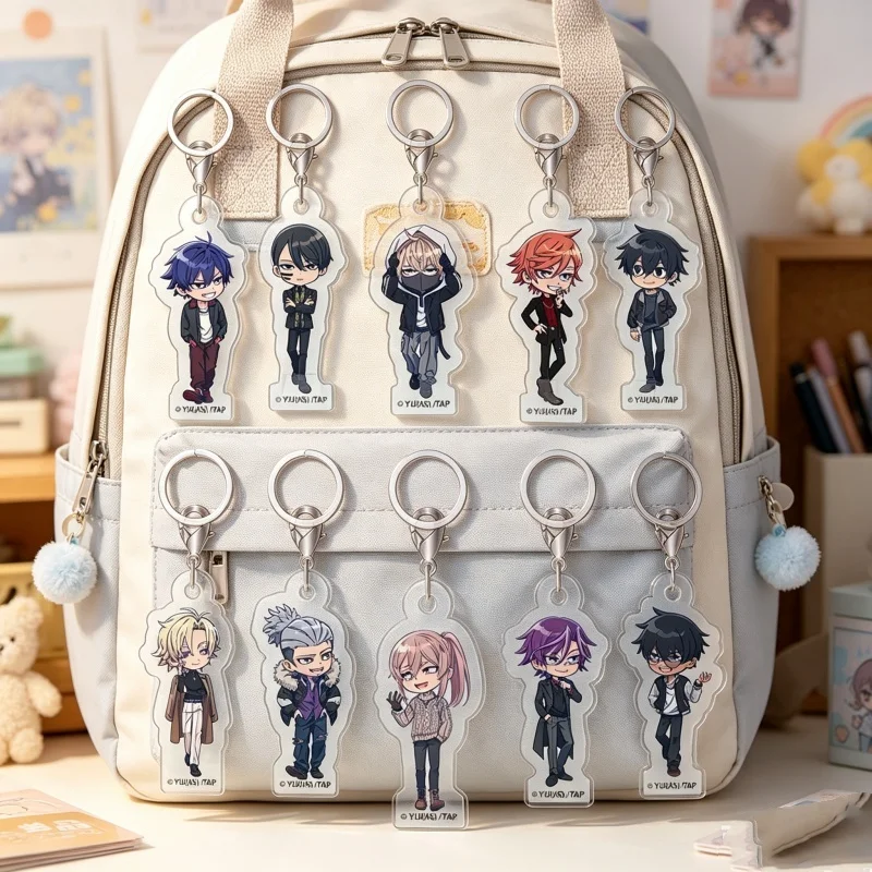 Anime Tougen Anki 6cm Acrylic Keychain Naito/Shiki/Jin Wholesale Student Schoolbag Hanger Gifts Exquisite Products Bag Pendant